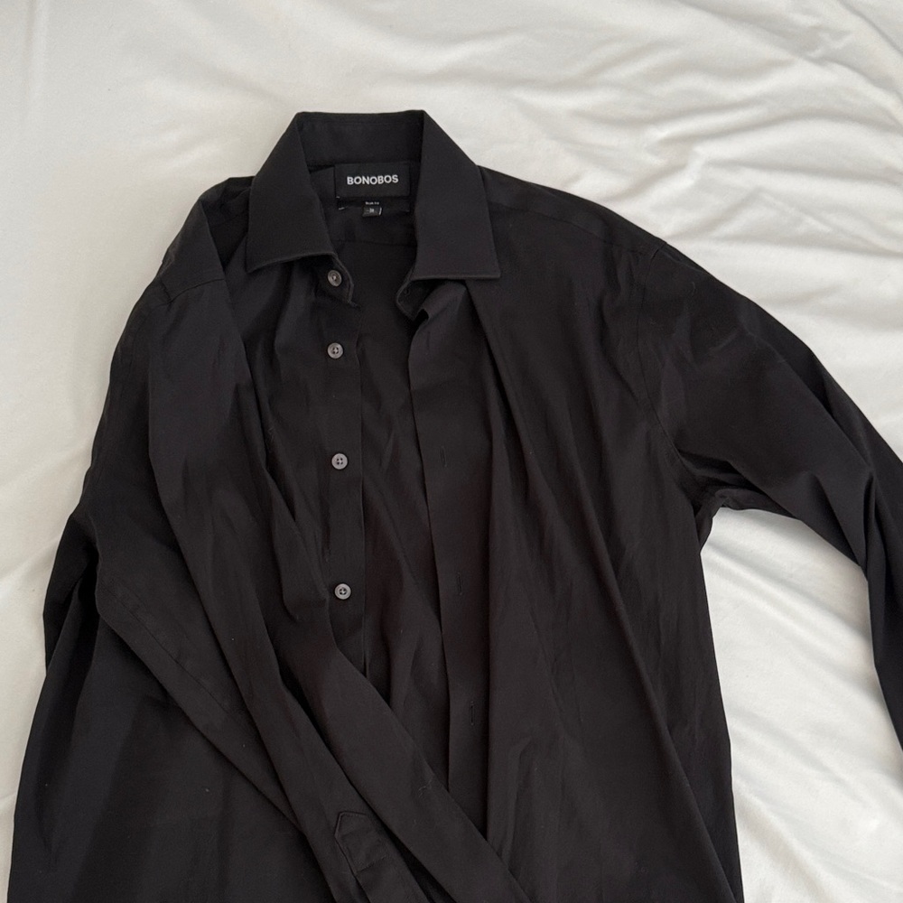 Bonobos Classic Black Dress Shirt for Men